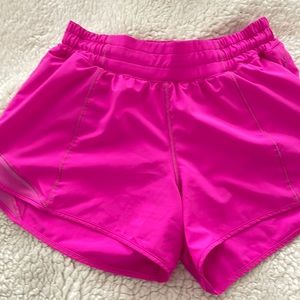 Lululemon hotty hot shorts in sonic pink size 4